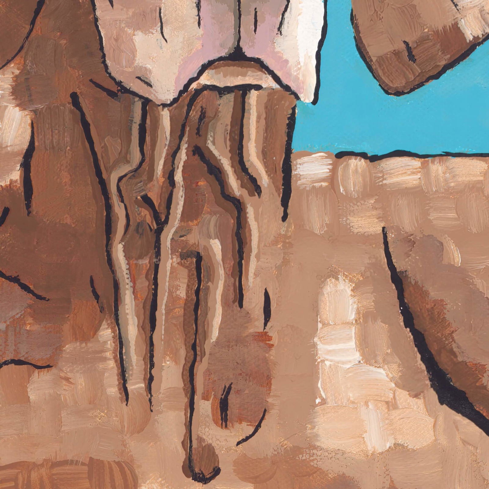 Close-up of Vizsla canvas artwork — showcasing the true art of a dog for affordable home art collectors
