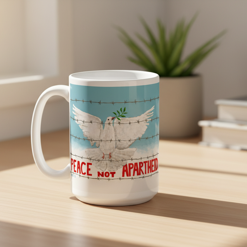 Peace Not Apartheid | Mug Dorrin Gingerich Art