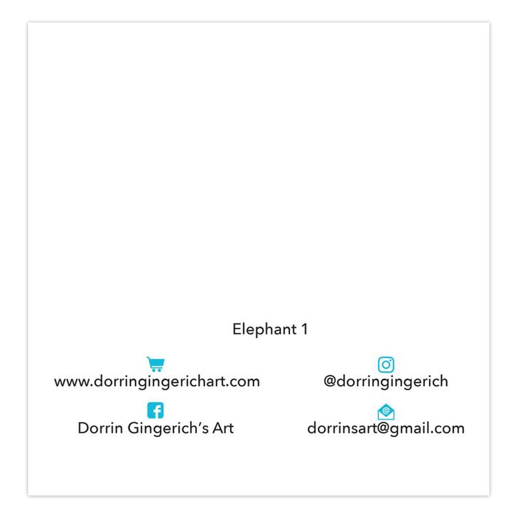 Elephant 1 Greeting Cards Dorrin Gingerich Art