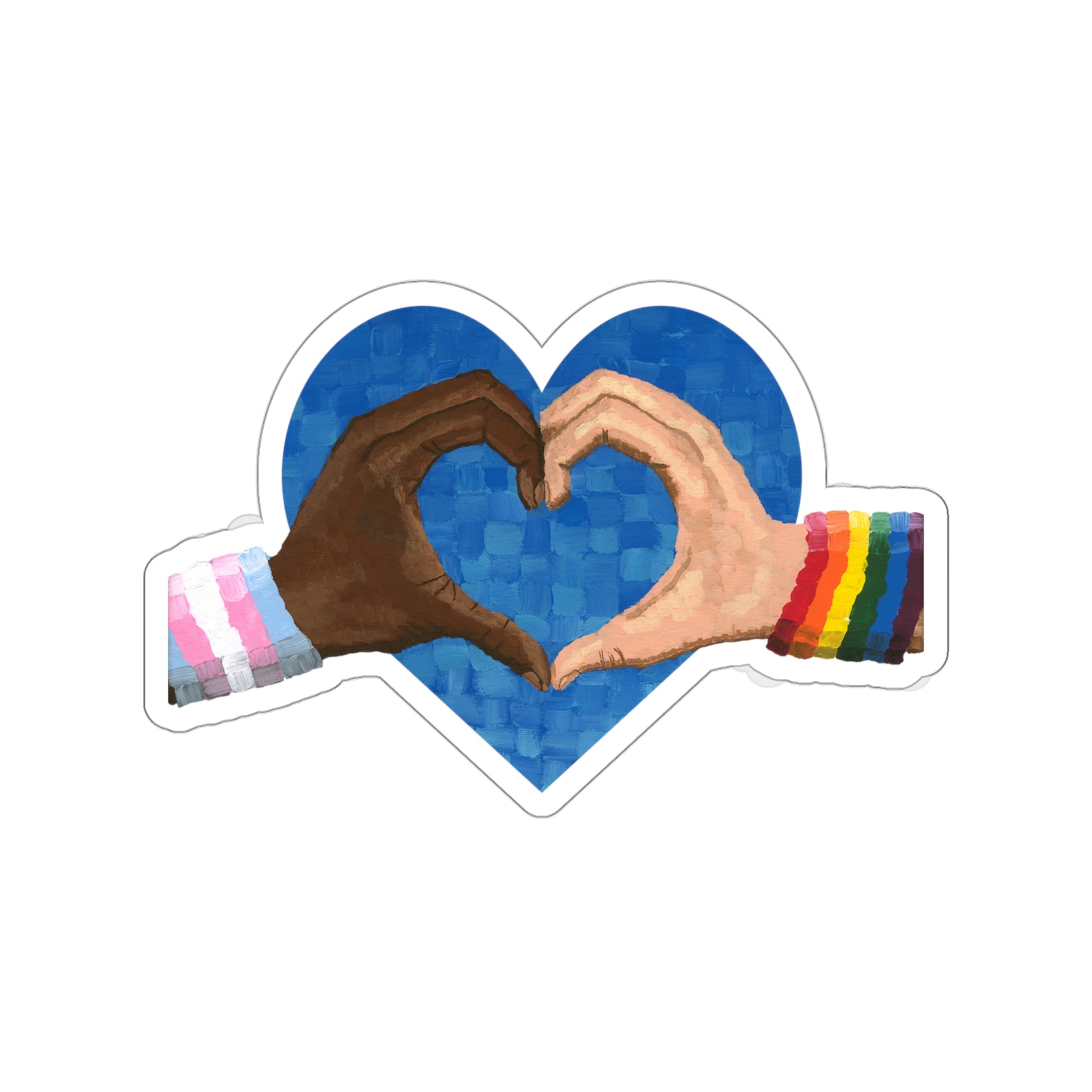 Loving Pride Heart Stickers Dorrin Gingerich Art