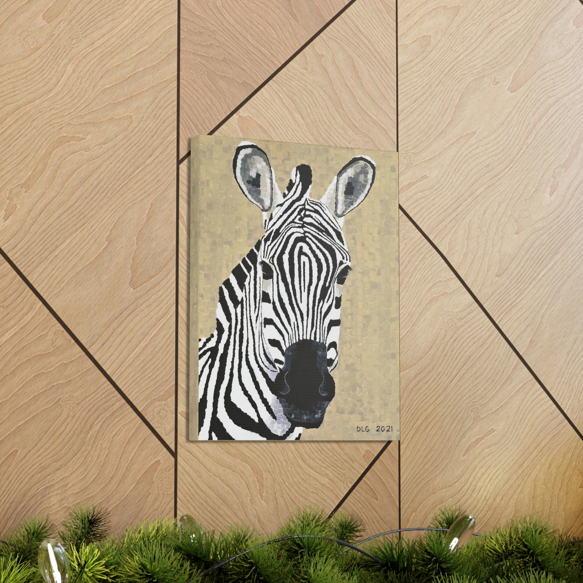 Zebra 1 Canvas Print Dorrin Gingerich Art