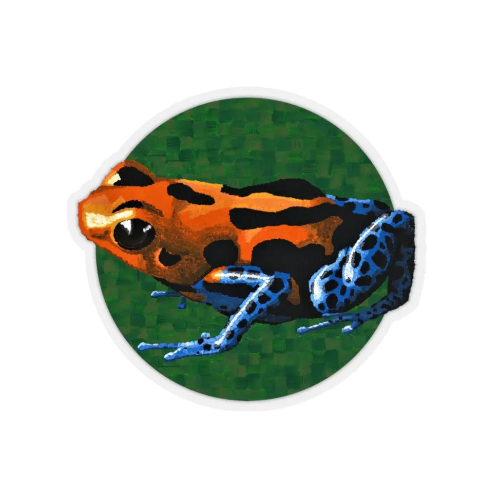 Dart Frog 1 Circle Stickers Dorrin Gingerich Art