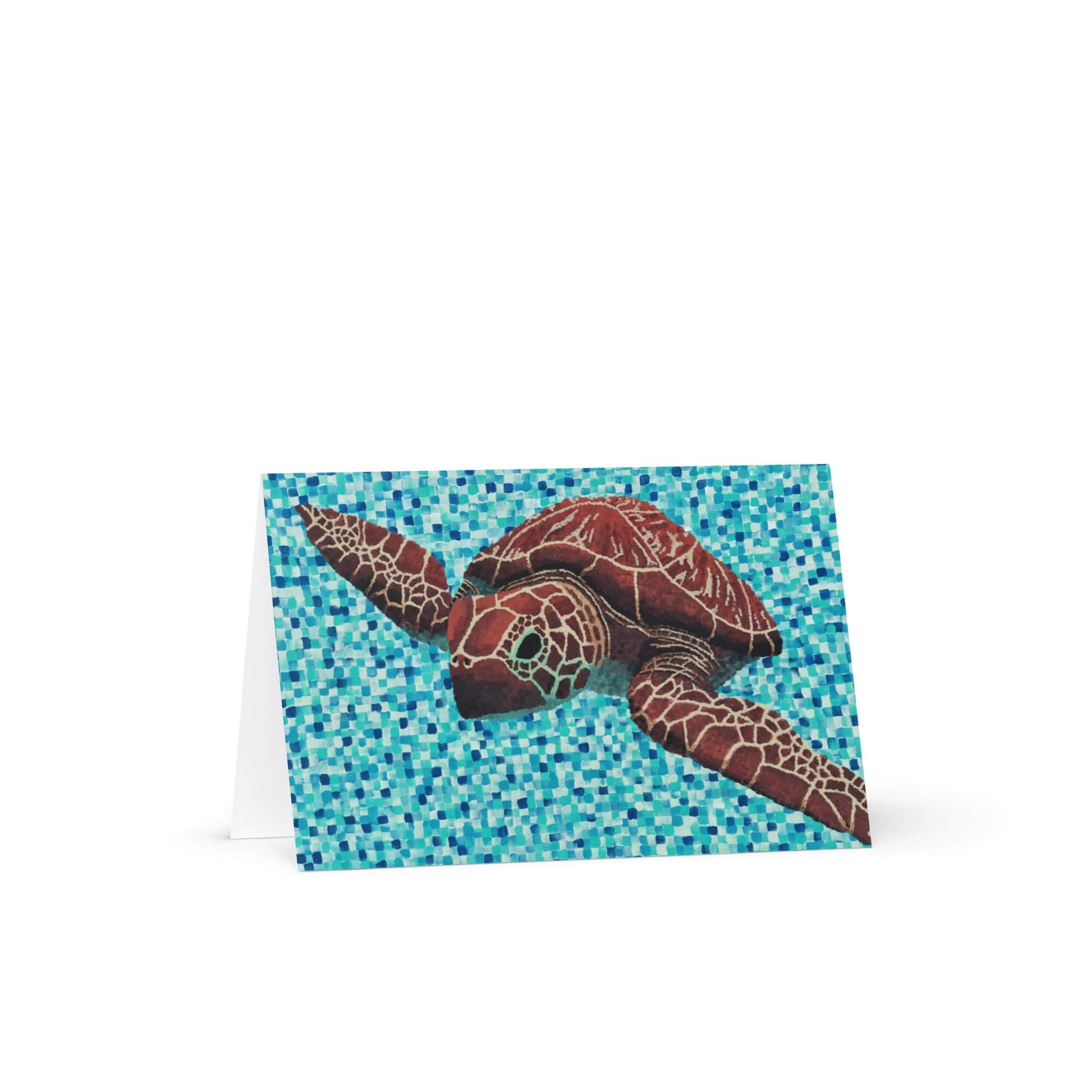 Sea Turtle 1 Greeting Cards Dorrin Gingerich Art