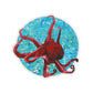 Octopus 1 Circle Stickers Dorrin Gingerich Art