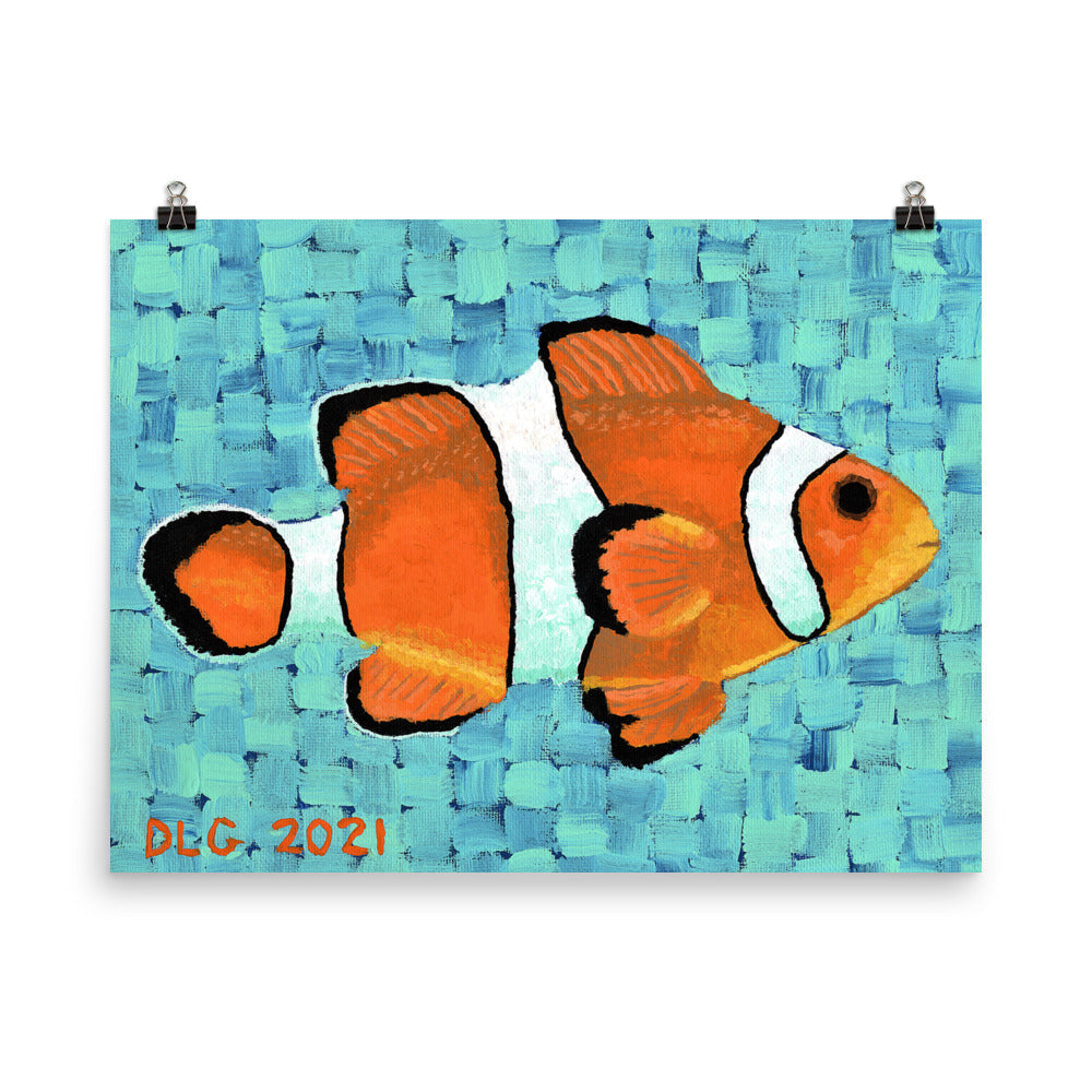 Clownfish 1 Matte Print Dorrin Gingerich Art