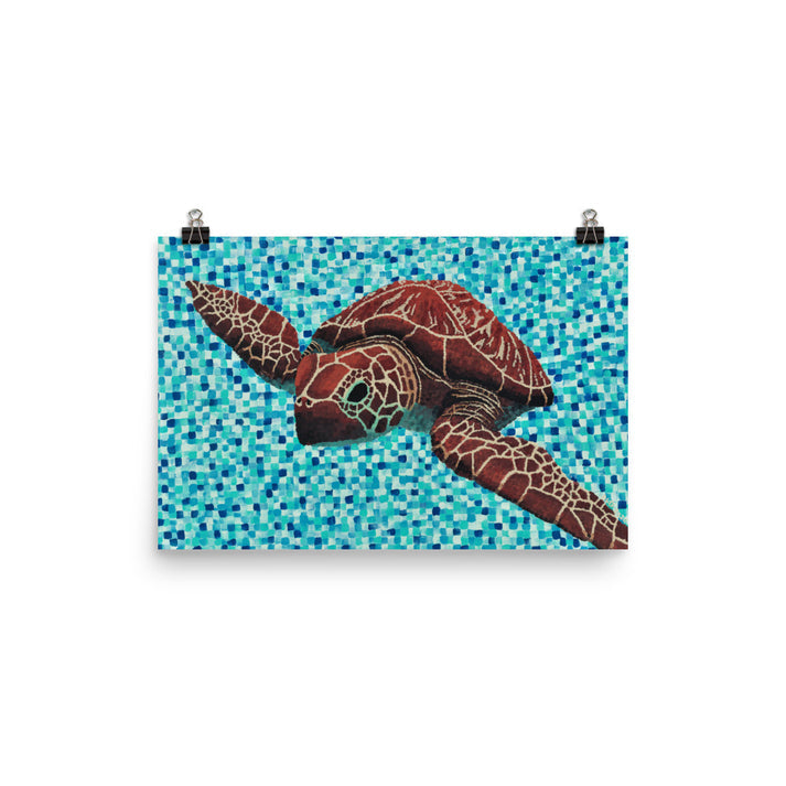 Sea Turtle 1 Matte Print Dorrin Gingerich Art