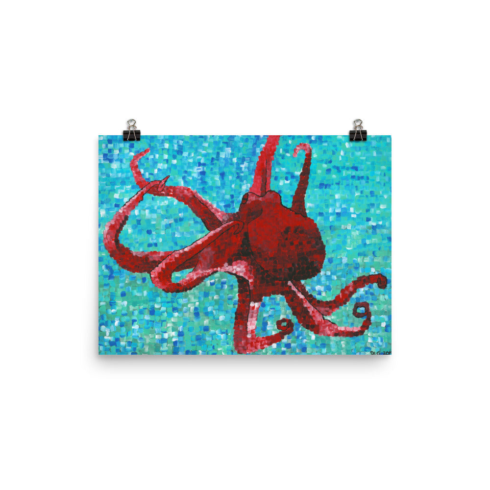 Octopus 1 Matte Print Dorrin Gingerich Art