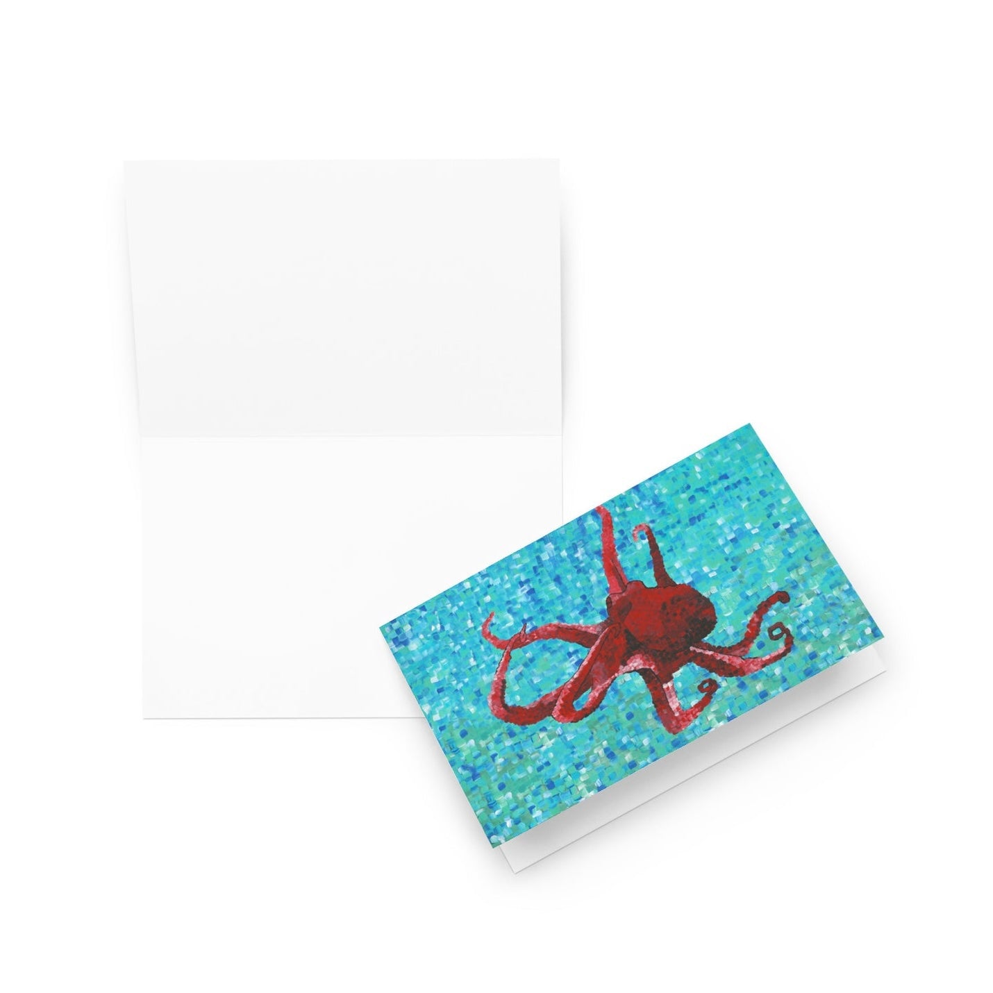 Octopus 1 Greeting Cards Dorrin Gingerich Art