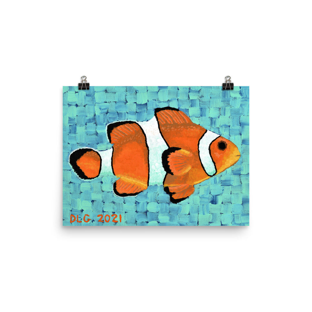 Clownfish 1 Matte Print Dorrin Gingerich Art