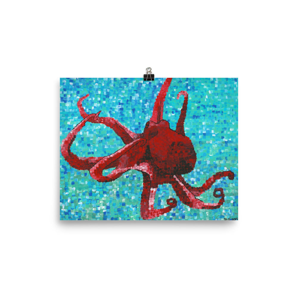 Octopus 1 Matte Print Dorrin Gingerich Art